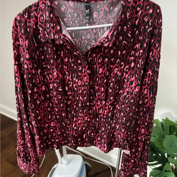Zara women’s top NWOT animal print size large - Picture 10 of 16